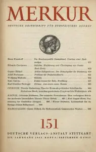 Heft-Cover Merkur Nr. 151