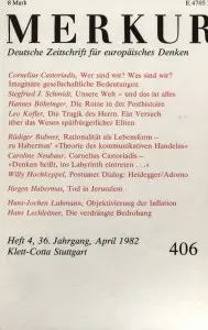 Heft-Cover Merkur Nr. 406