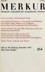 Heft-Cover Merkur Nr. 454
