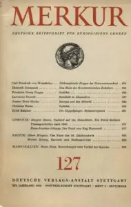 Heft-Cover Merkur Nr. 127
