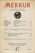 Heft-Cover Merkur Nr. 47