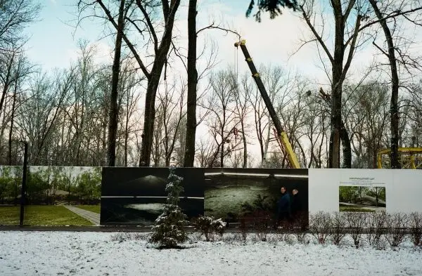 Foto Baustelle im Winter