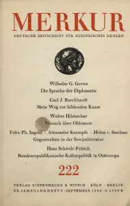 Heft-Cover Merkur Nr. 222