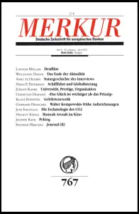 Heft-Cover Merkur Nr. 767